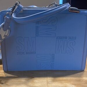 Steve Madden Sky Blue Embossed Shoulder Bag